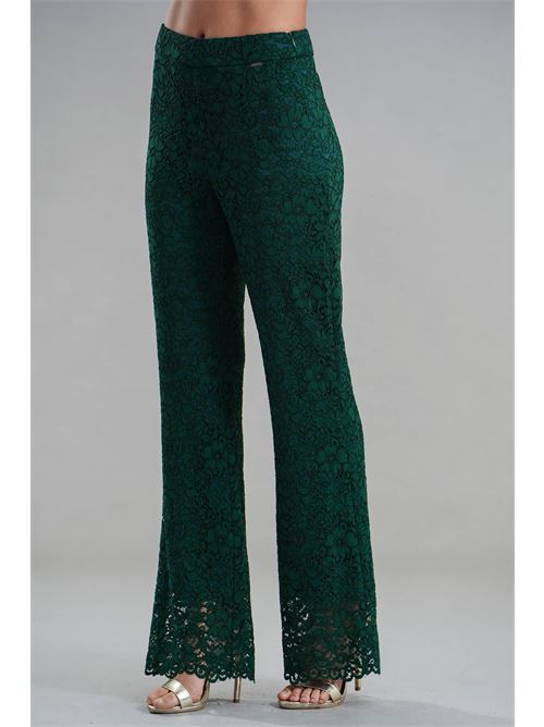 Pantalone in pizzo Nualy | I25N5434VERDE BOSCO